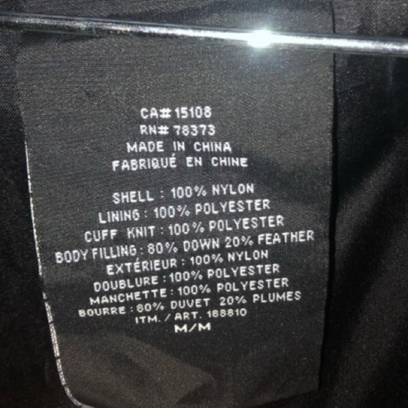 Down Black Puffer Coat Jacket  size medium - Picture 6 of 15